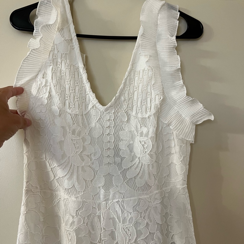 White Lace Pants Romper Boutique